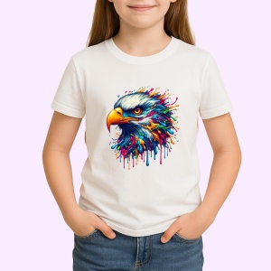 Tricou Vultur pop art cu privire ascutita Copii | Dama | Barbat - Img 4