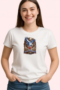 Tricou Vultur Universitatea Craiova Emblema Fotbal, din bumbac 100% , tricou alb pentru Copii | Dama | Barbat - Img 3