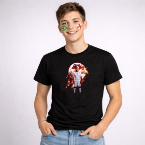 Tricou Wahbi Khazri Tunisia World Cup Fifa 2026, din bumbac 100%, tricou negru, Copii | Dama | Barbat - Img 2