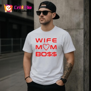 Tricou wife mom boss mesaj haios femei puternice, Copii | Dama | Barbat - Img 4