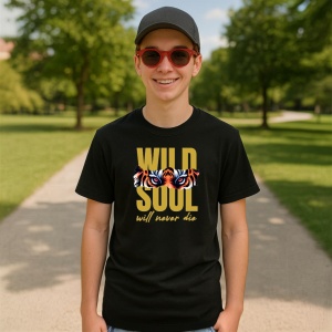 Tricou Wild Soul will never die Negru, Copii | Dama | Barbat - Img 10