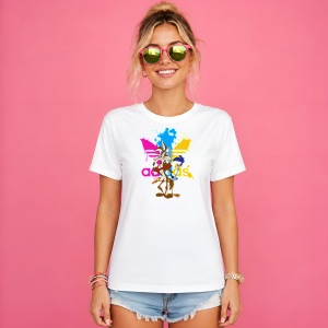 Tricou Wile E Coyote Paint Splash Colorful Urban Streetwear, din bumbac 100% Copii | Dama | Barbat - Img 3