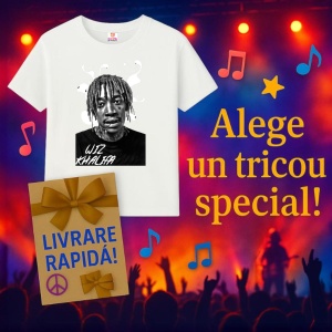 Tricou wiz khalifa alb negru, muzica Pop Rock / Indie Pop, Dama | Barbat | Copii - Img 7