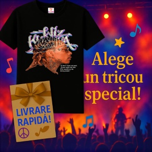 Tricou Wiz Khalifa Profil lateral cu par impletit si ochelari, muzica Hip-Hop / Trap, Dama | Barbat | Copii, Culoare Negru - Img 7