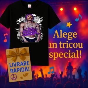 Tricou wiz khalifa Purple, muzica Hip-Hop / Trap, Dama | Barbat | Copii, Culoare Negru - Img 11