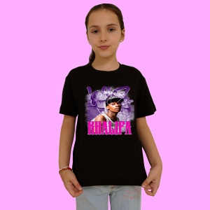 Tricou wiz khalifa violet, muzica Hip-Hop / Trap, Dama | Barbat | Copii, Culoare Negru - Img 2