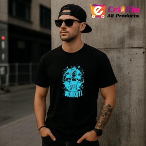 Tricou Workout Fata Muschi Albastra, Copii | Dama | Barbat, culoare negru - Img 7