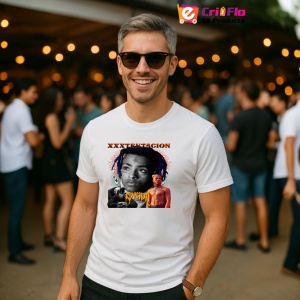 Tricou xxxtentacion black gold, muzica Hip-Hop / Trap, Dama | Barbat | Copii - Img 4