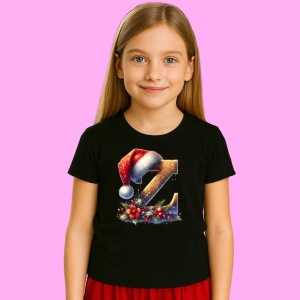 Tricou Z Litere Alfabet Craciun Impodobite Cu Decoratiuni, din bumbac 100% Copii | Dama | Barbat