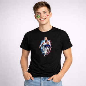 Tricou Zinedine Zidane France World Cup Fifa 2026, din bumbac 100%, tricou negru, Copii | Dama | Barbat