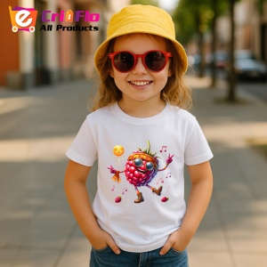 Tricou Zmeura amuzanta de vara dansator la soare, Fructe, Copii | Dama - Img 4