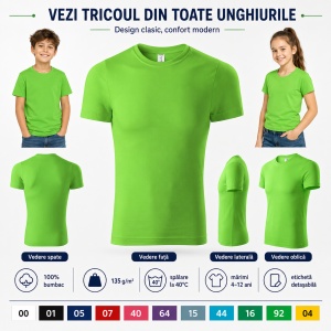 Tricouri Copii din bumbac Băieți și Fete - Img 8