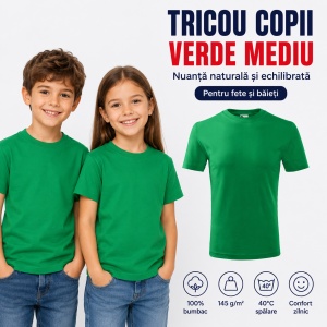 Tricouri copii simple din bumbac 100% – fete și băieți, 20 culori - Img 23