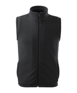 Vesta fleece polar unisex de culoare ebony gray