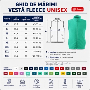 Vestă Polar Fleece Unisex Damă Bărbat Călduroasă cu Fermoar Malfini Next 518 - Img 4