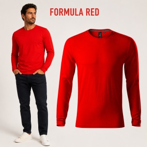Bluză Bărbătească Brave 155 cu Mânecă Lungă, 95% Bumbac, 5% Elastan, Guler Rotund, S–3XL, 6 Culori - Img 13