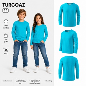Bluză copii cu mânecă lungă FIT-T LS 121 – 100% bumbac, fete și băieți - Img 15