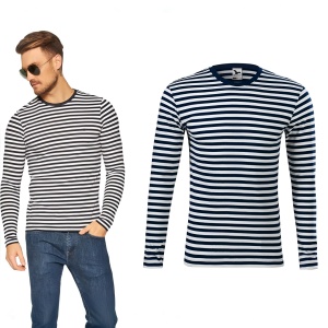 Bluză cu Dungi Unisex Stil Marinaresc- 807