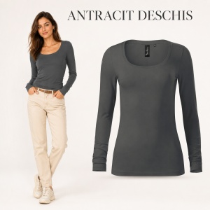 Bluză Damă Malfini Premium Brave 156 – Mânecă Lungă, Slim Fit, 95% Bumbac, 5% Elastan, 160 g/m² - Img 15