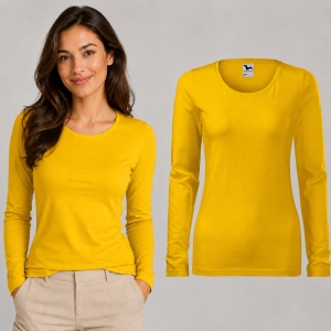 Bluză Damă Slim cu Mânecă Lungă, Bumbac 95% – 15 Nuanțe, XS–3XL - Img 12