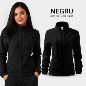 Bluză Damă Tip Jachetă Fleece Hanorac cu Fermoar, Cambrată și Călduroasă - Img 19