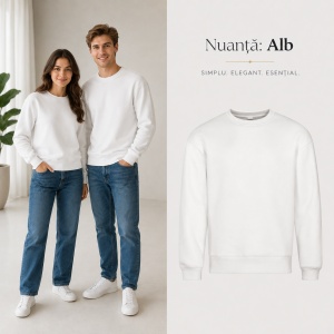 Bluză Unisex Damă și Bărbat tip Hanorac fără Glugă, Groasă, Casual și Confortabilă – Vibe Crew 430 - Img 11