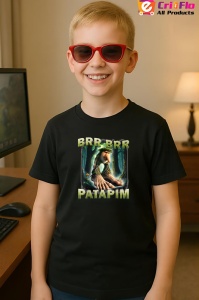 Brr Brr Patapim Green ** Tricou Tralalero Tralala Copii | Dama | Barbat - Img 5