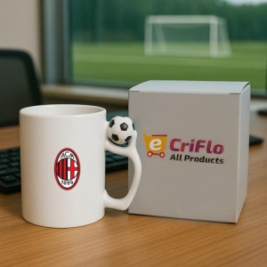 Cana AC Milan Italia , cu logoul stema echipei, Cadoul Perfect - Img 9