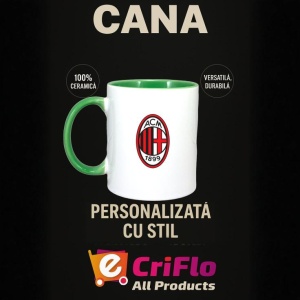 Cana AC Milan Italia , cu logoul stema echipei, Cadoul Perfect - Img 20