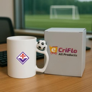 Cana ACF Fiorentina Italia , cu logoul stema echipei, Cadoul Perfect - Img 9