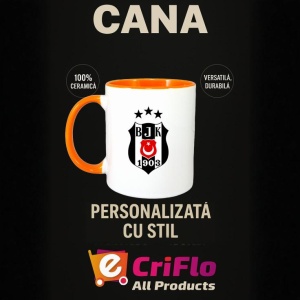 Cana Besiktas Turcia , cu logoul stema echipei, Cadoul Perfect - Img 40