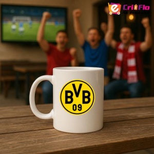 Cana Borussia Dortmund Germania , cu logoul stema echipei, Cadoul Perfect - Img 18