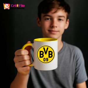 Cana Borussia Dortmund Germania , cu logoul stema echipei, Cadoul Perfect - Img 33