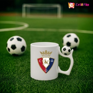 Cana CA Osasuna Spania , cu logoul stema echipei, Cadoul Perfect - Img 10