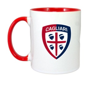 Cana Cagliari Calcio Italia , cu logoul stema echipei, Cadoul Perfect - Img 8