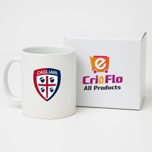 Cana Cagliari Calcio Italia , cu logoul stema echipei, Cadoul Perfect - Img 14