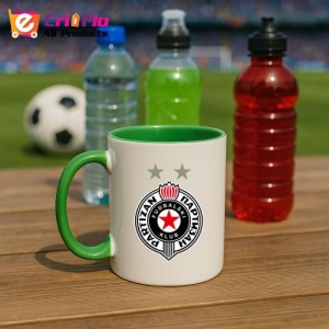 Cana FK Partizan Serbia , cu logoul stema echipei, Cadoul Perfect - Img 21
