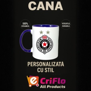 Cana FK Partizan Serbia , cu logoul stema echipei, Cadoul Perfect - Img 25