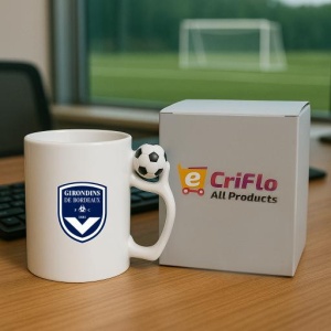 Cana Girondins de Bordeaux Franta , cu logoul stema echipei, Cadoul Perfect - Img 9