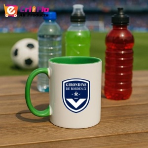 Cana Girondins de Bordeaux Franta , cu logoul stema echipei, Cadoul Perfect - Img 21