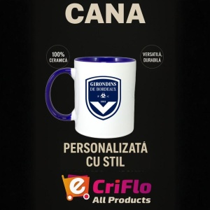Cana Girondins de Bordeaux Franta , cu logoul stema echipei, Cadoul Perfect - Img 25