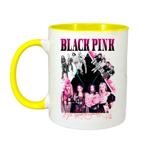 Cana K-POP cu formatia trupa KPOP BLACKPINK AUTOGRAF ROSU 615 - Img 5
