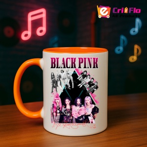 Cana K-POP cu formatia trupa KPOP BLACKPINK AUTOGRAF ROSU 615 - Img 40