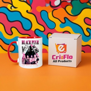 Cana K-POP cu formatia trupa KPOP BLACKPINK AUTOGRAF ROSU 615 - Img 44