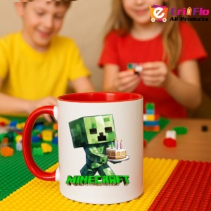 Cana Minecraft Creeper Cu Tort - Img 16