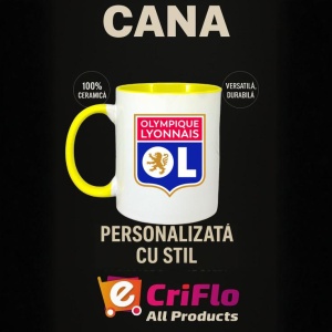 Cana Olympique Lyonnais Franta , cu logoul stema echipei, Cadoul Perfect - Img 30
