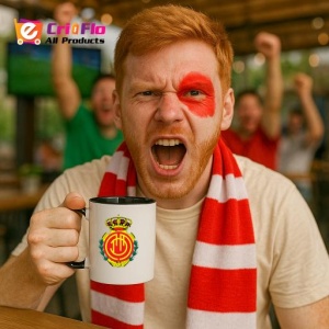 Cana Rcd mallorca Spania , cu logoul stema echipei, Cadoul Perfect - Img 37