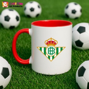Cana Real Betis Spania , cu logoul stema echipei, Cadoul Perfect - Img 46