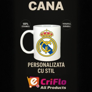 Cana Real Madrid CF Spania , cu logoul stema echipei, Cadoul Perfect - Img 15