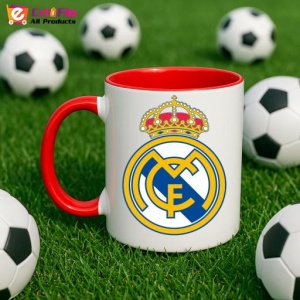 Cana Real Madrid CF Spania , cu logoul stema echipei, Cadoul Perfect - Img 46